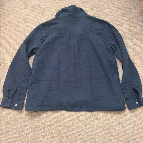 Navy Blue Long Sleeve Shirt - Picture 5 of 5